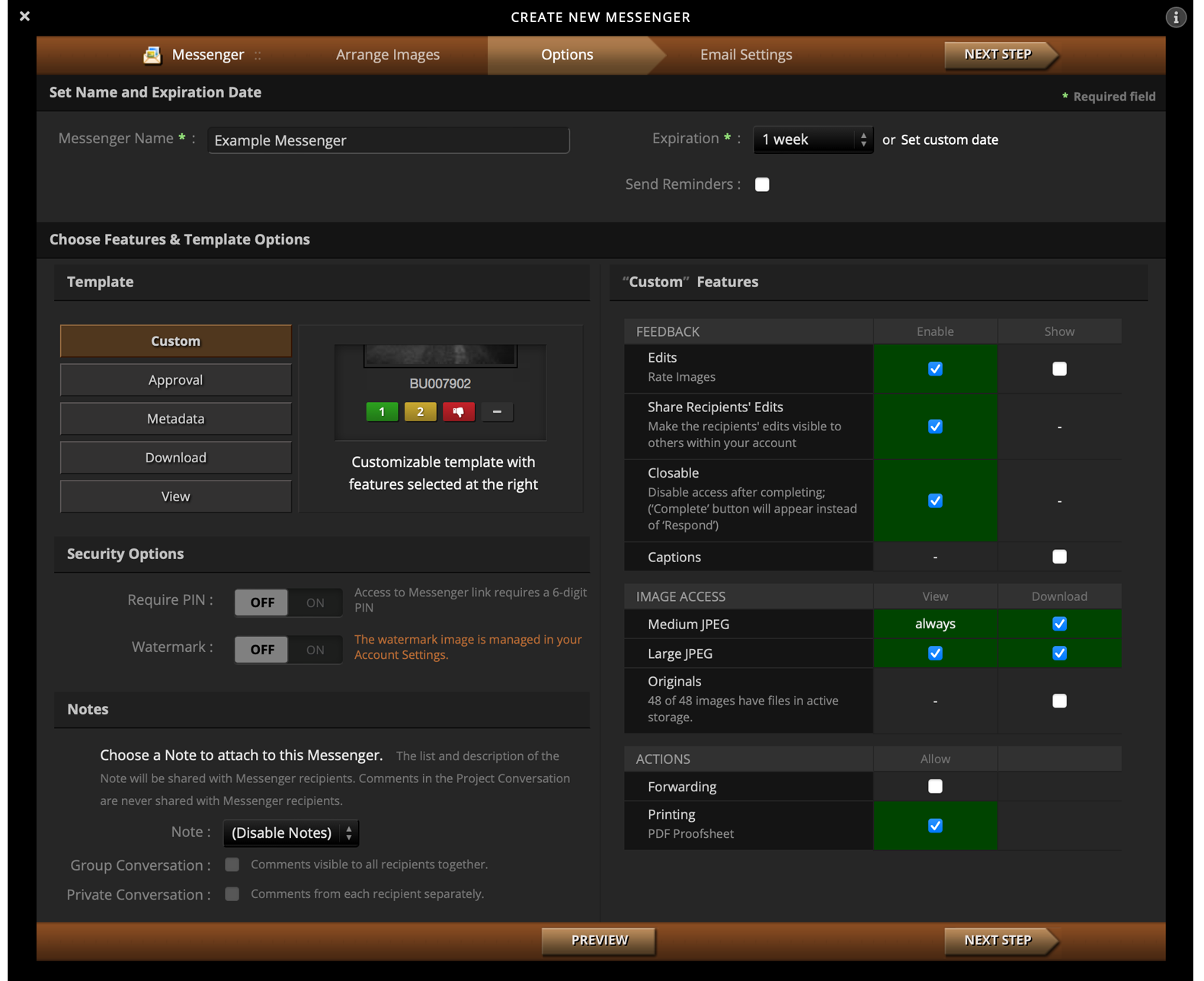 Messenger Templates and Configuration – Knowledge Base